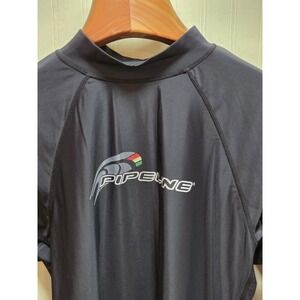 Pipeline Shirt Mens 2XL Black Long Sleeve Rash Guard Surf Swim Top Tee
